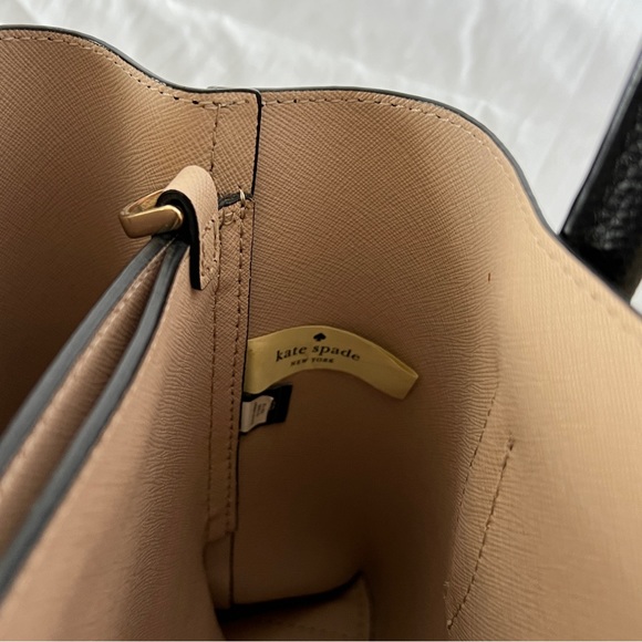 Kate Spade Small Eva Leather Satchel Crossbody Black Bag - Picture 5 of 10